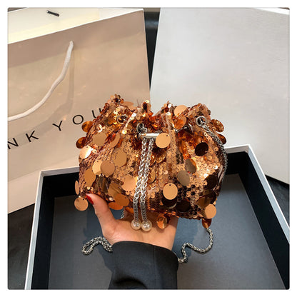 Funkelnde Pailletten Abend Clutch
