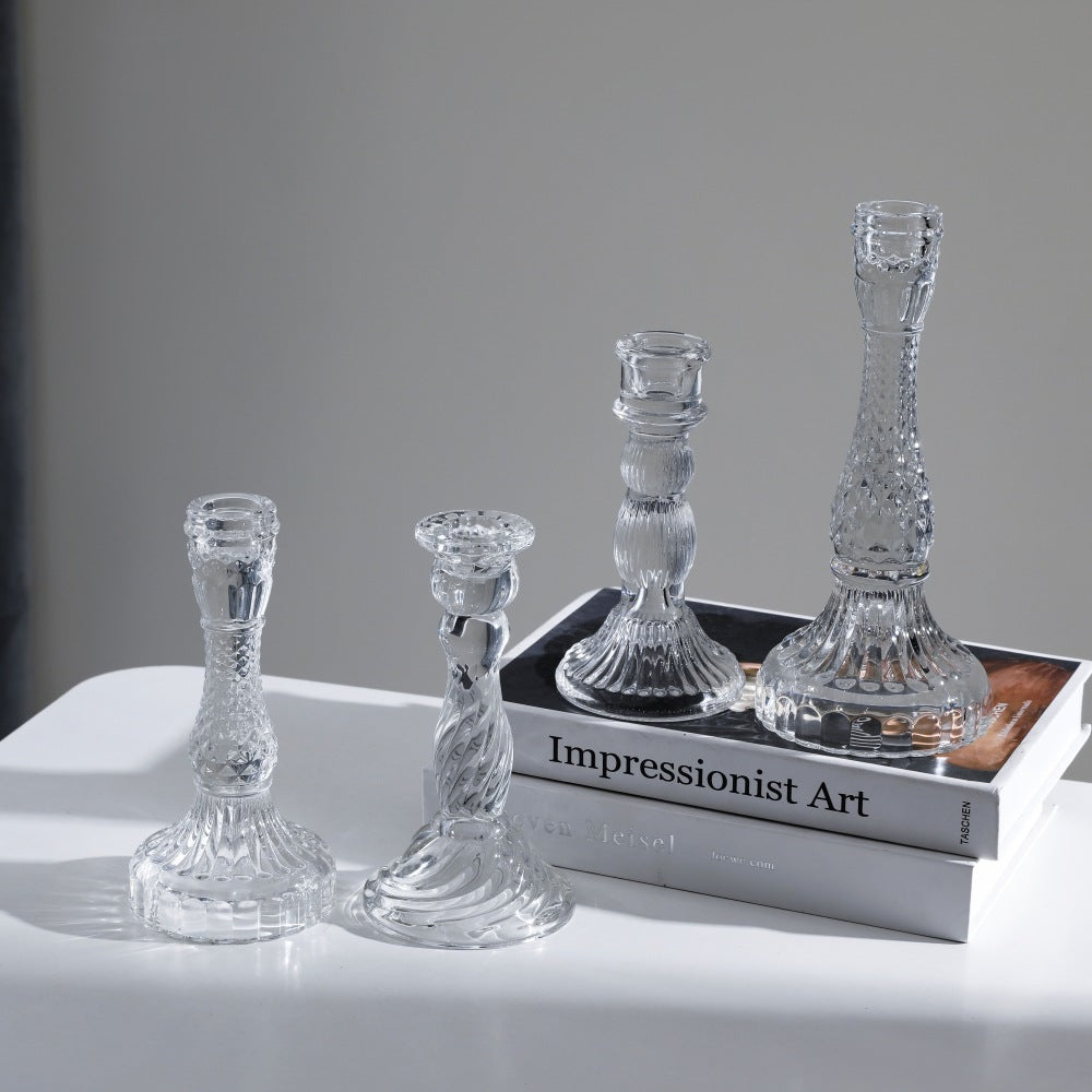 Hochgepresster Glas-Dekor-Kerzenständer Brehn