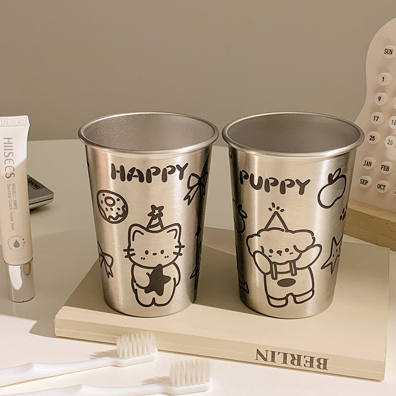 Edelstahl Trinkbecher mit Verspieltem Hundedesign Brehn
