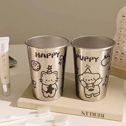 Edelstahl Trinkbecher mit Verspieltem Hundedesign Brehn