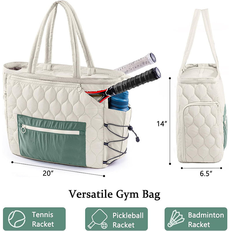 Sportliche Quilt-Tasche mit Separatem Schuhfach und Fächern Für Zubehör Brehn