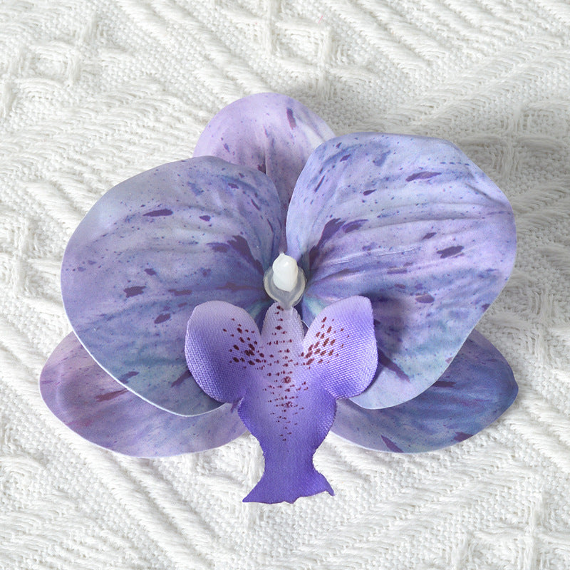 Elegante Stoff Orchideen Haarklammer