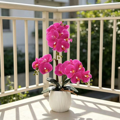 Lebensechte dekorative Orchideenarrangement für Tischdekoration