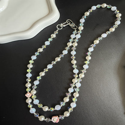 Elegante mehrschichtige Perlenkette Brehn