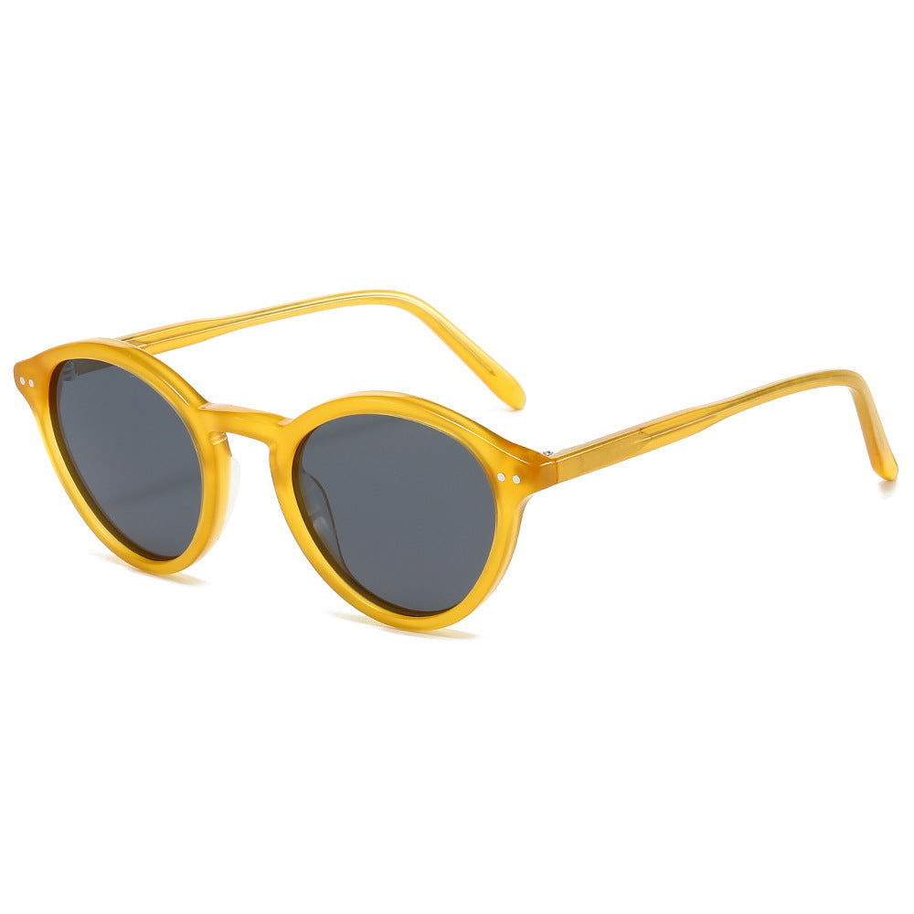 Damen modische Sonnenbrille mit trendigen runden Gläsern und stylischem Rahmen Brehn