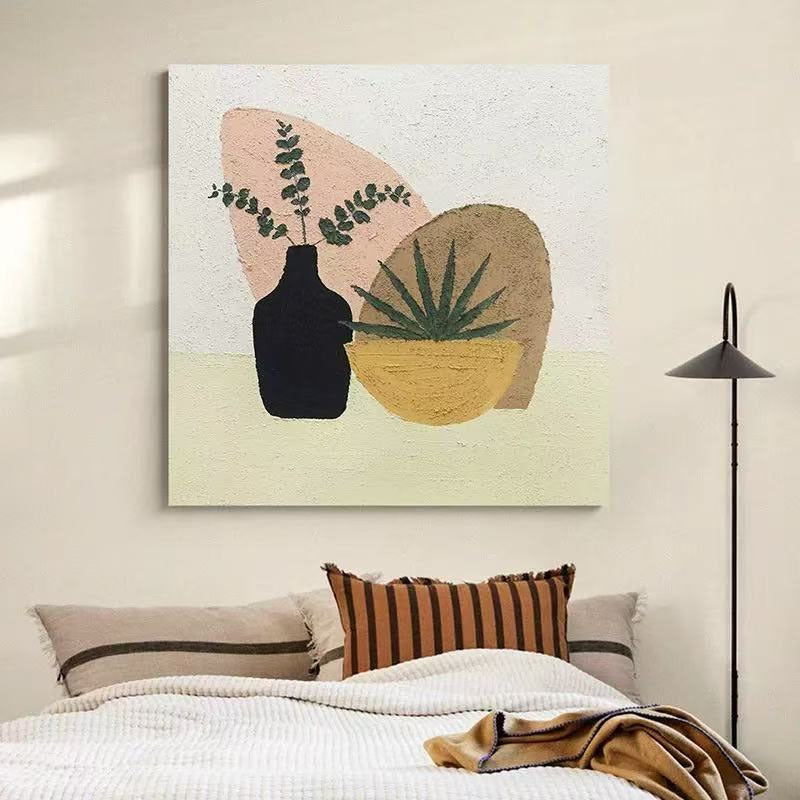 Moderne abstrakte Pflanzenillustration Leinwandkunstwerk