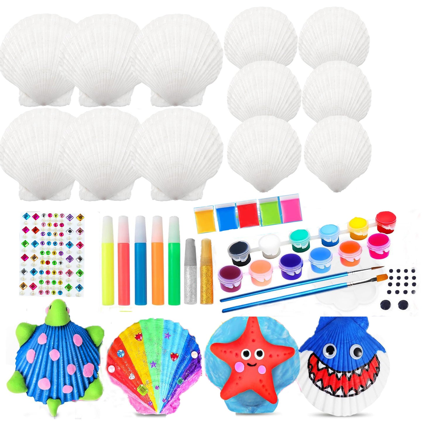 Unisex Kreatives Bastelset mit Muscheln und Farben Brehn