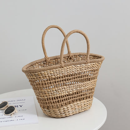 Handgefertigte Rattan-Tasche mit Einem Abnehmbaren Futtereinsatz Brehn