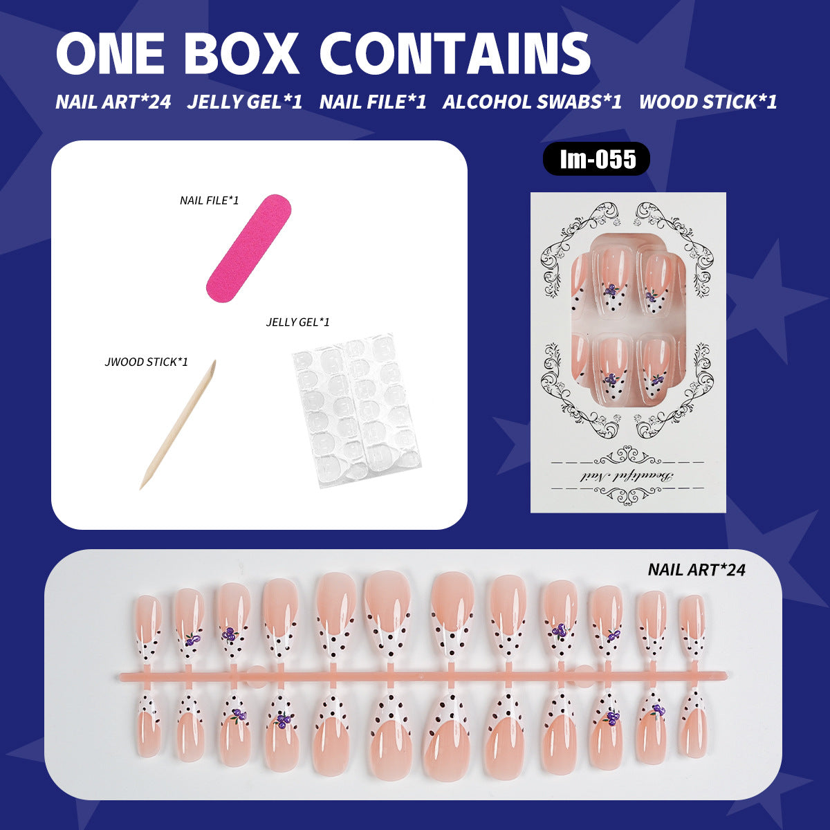 Komplettes Press-On Nagelkunst Set