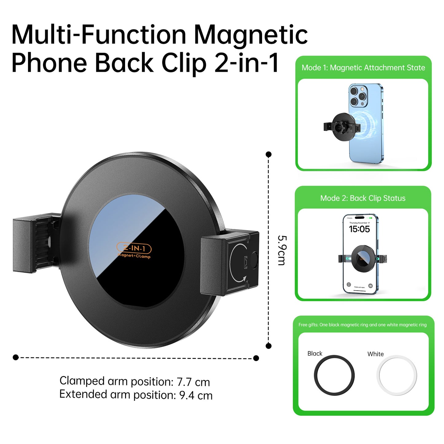 Unisex Multifunktionale Magnetische Smartphone-Halterung Brehn