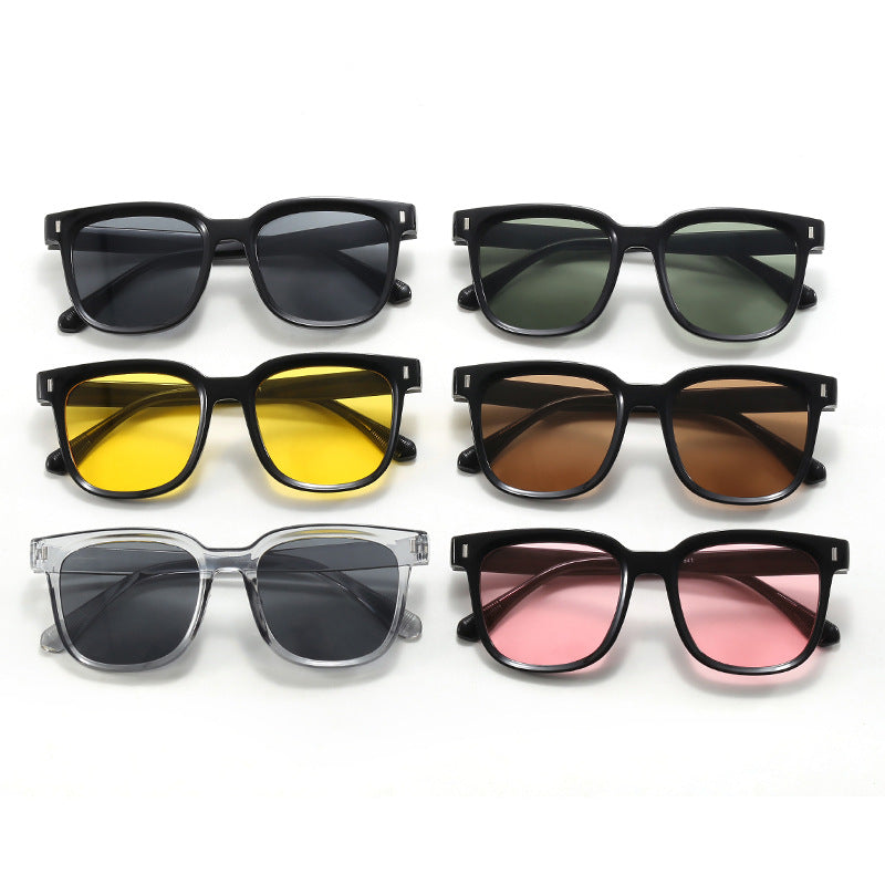 Damen Modische quadratische Sonnenbrille mit transparentem Rahmen Brehn