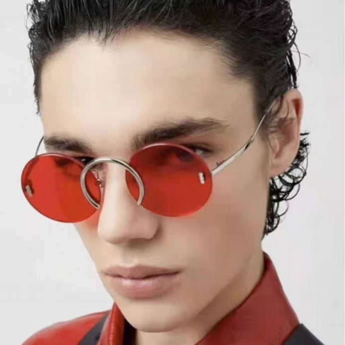 Damen modische runde Sonnenbrille mit innovativem Metallrahmen Brehn