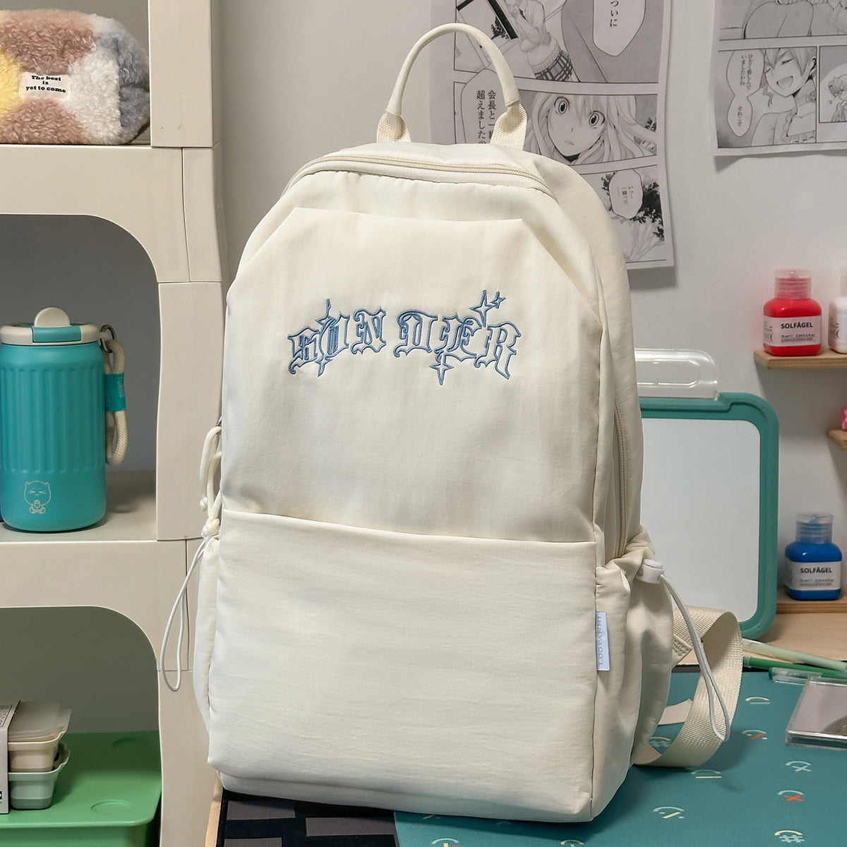 Stylische gestickte Rucksack Brehn 1791206064