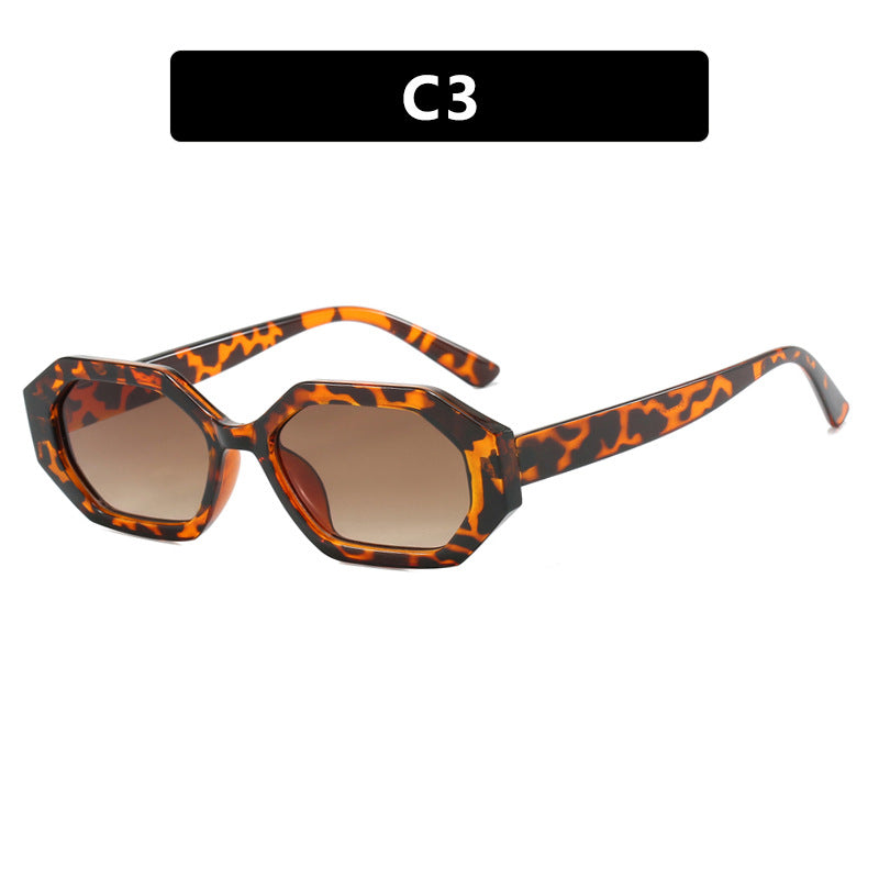 Damen auffällige Sonnenbrille im modernen achteckigen Design Brehn