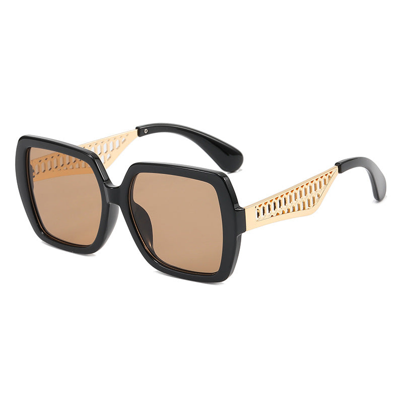 Damen Luxus-Sonnenbrille mit modischem Struktur-Rahmen Brehn