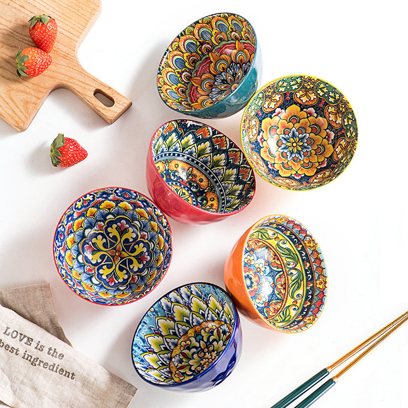 Dekoratives Artisan Abendessen Schalen Set