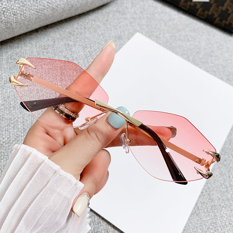 Damen geometrische Oversized-Sonnenbrille Brehn