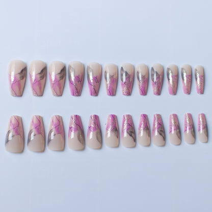 Künstlerisches Nageldesign-Set mit Marmor-Effekt