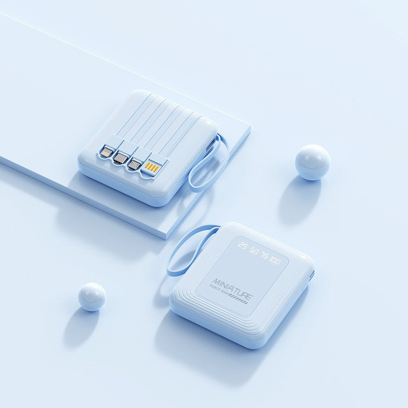 Mini Powerbank mit integriertem Multifunktionsladekabel Brehn