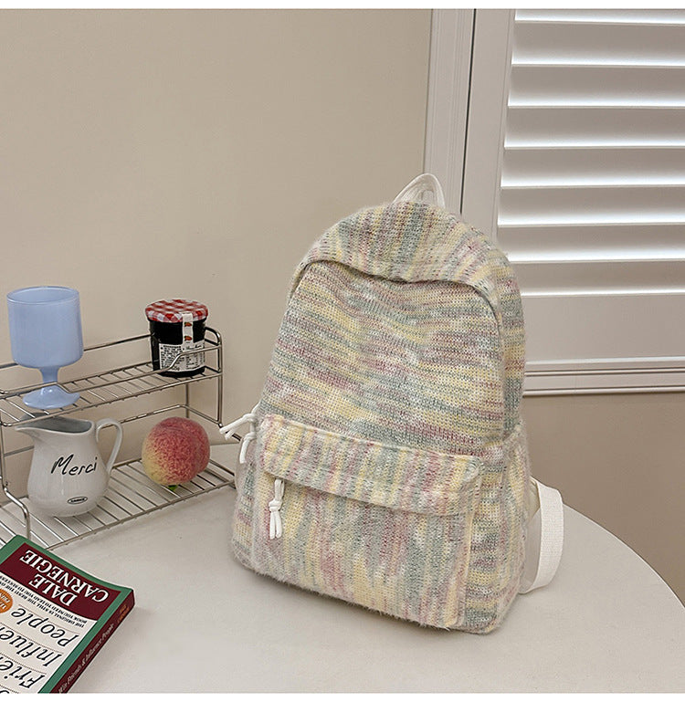 Strukturierter Strick-Rucksack