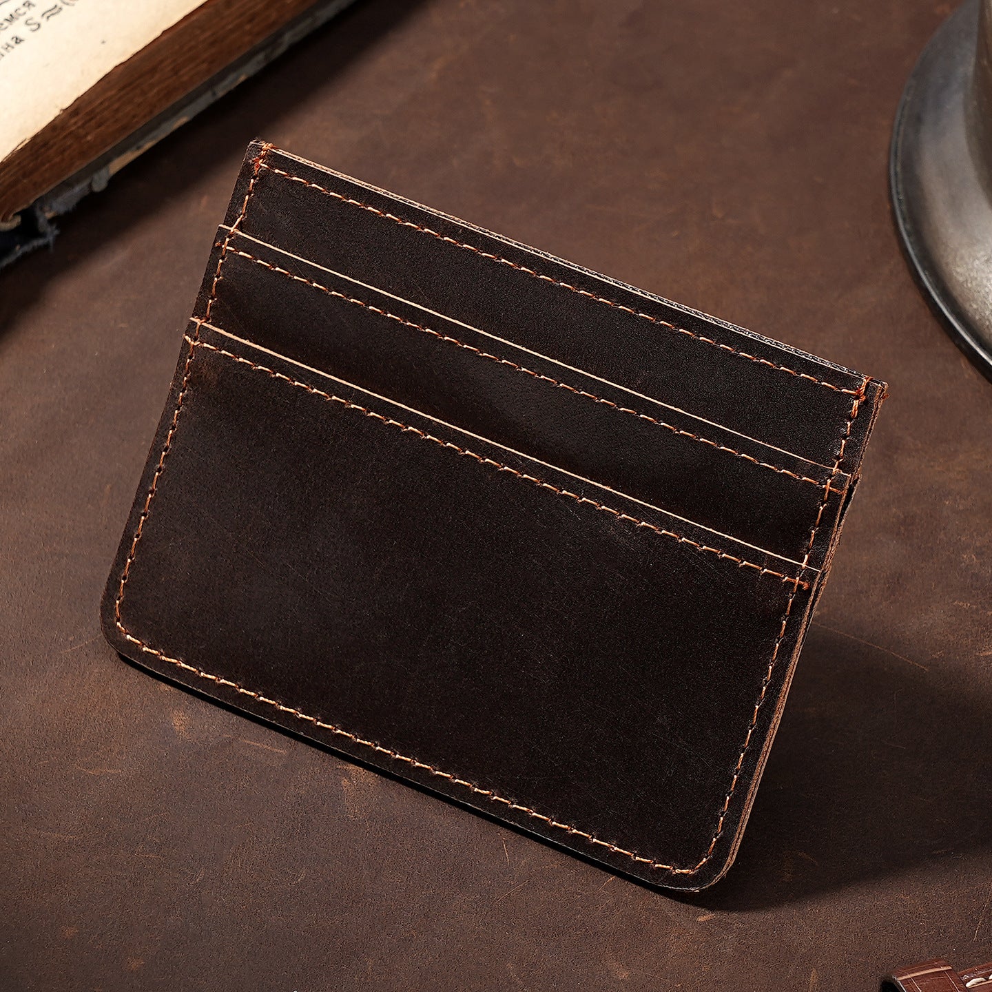 Vintage Leder Kartenhalter
