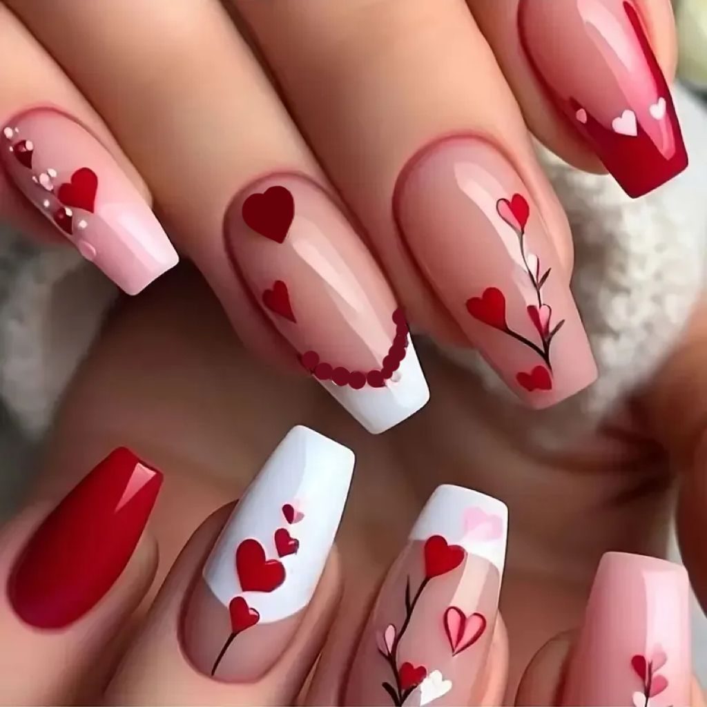 Herz-Themen Nagelkunst Brehn