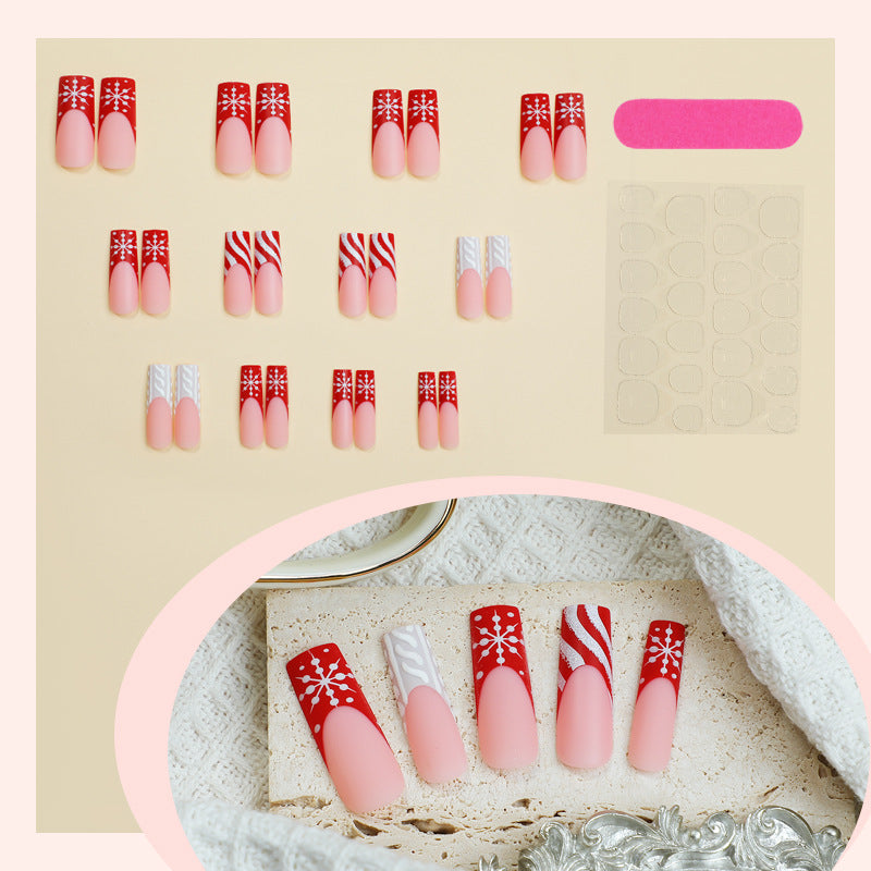 Festive Holiday Press-On Nagelkunst Set Brehn