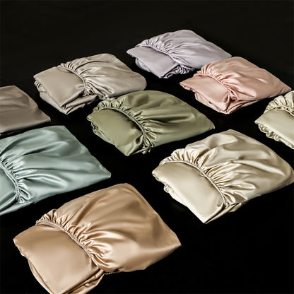 Spannbettlaken-Set aus seidig-glatter Satin-Mikrofaser mit extra tiefem Steg