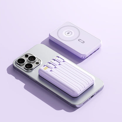 Kompakte Powerbank mit Integriertem Ladekabel und Schnellladefunktion Brehn