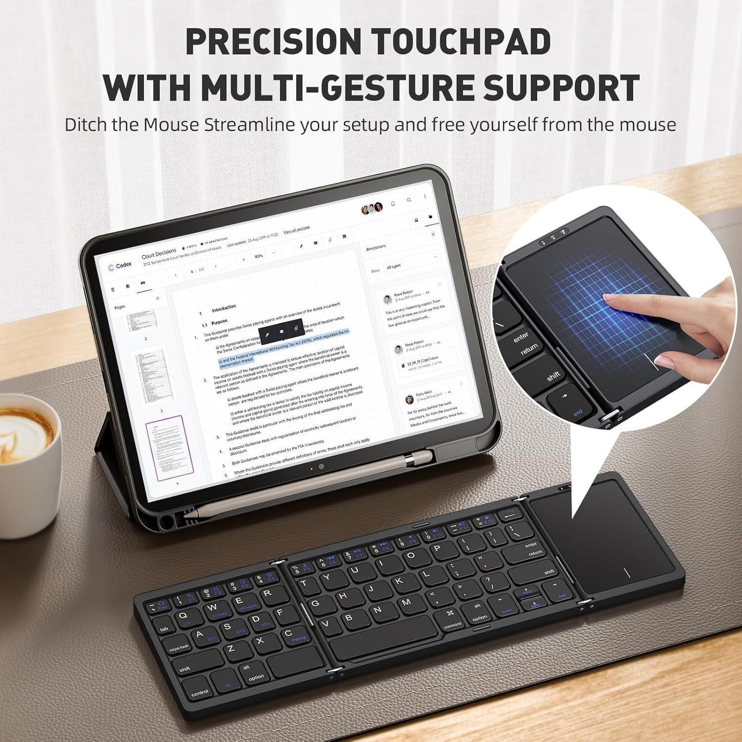 Faltbare Touchpad Wireless Tastatur Brehn