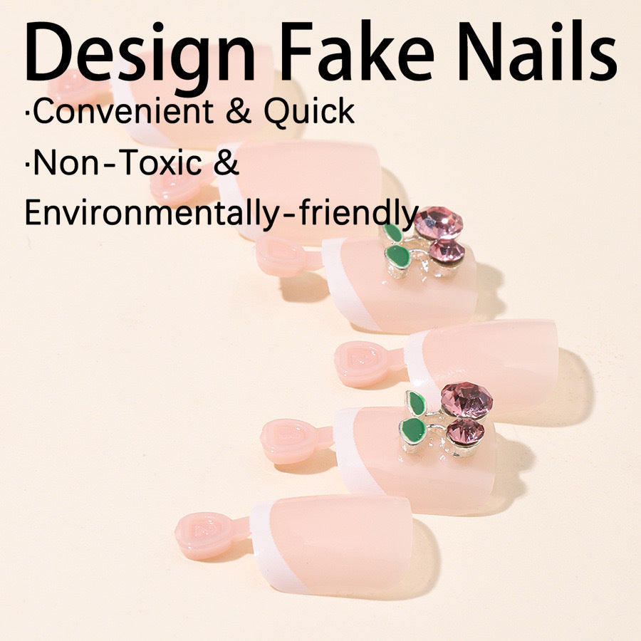 Kunstnagelset mit verspieltem Blumendesign Brehn