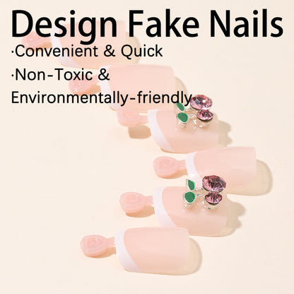 Kunstnagelset mit verspieltem Blumendesign Brehn