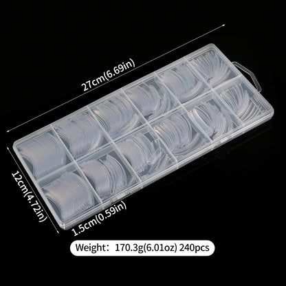 Premium Lange Stiletto Nagelspitze Set Brehn