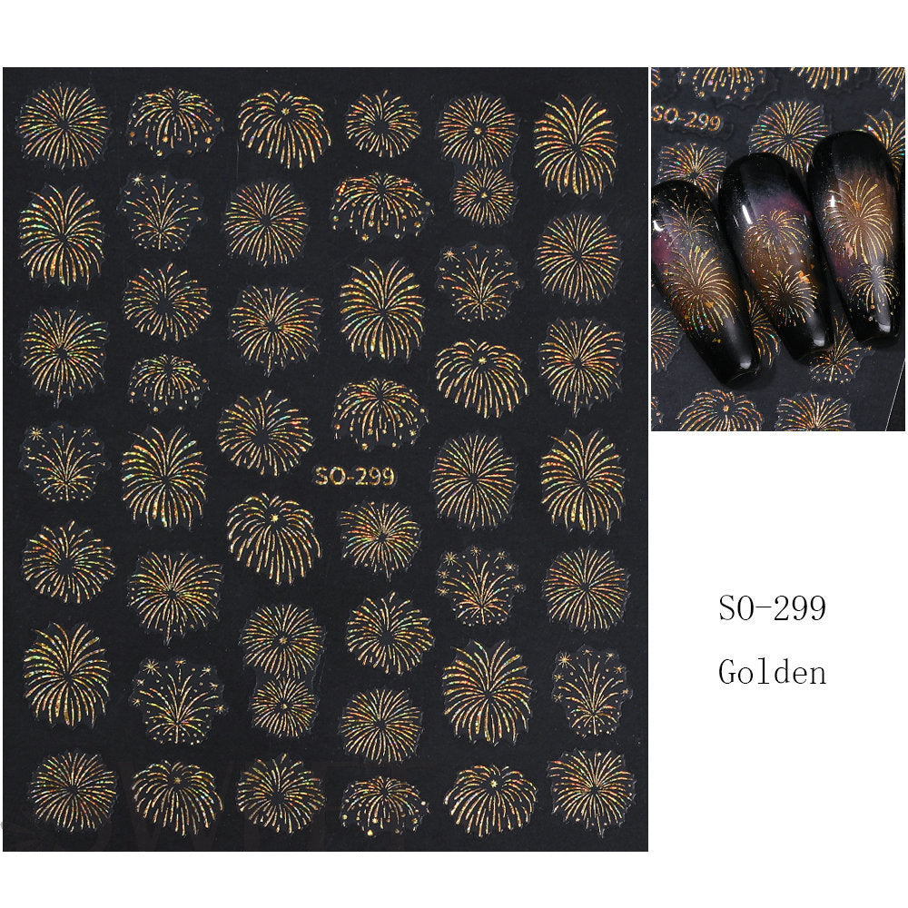 Laser Multi-Design Nagel Kunst Aufkleber Blatt