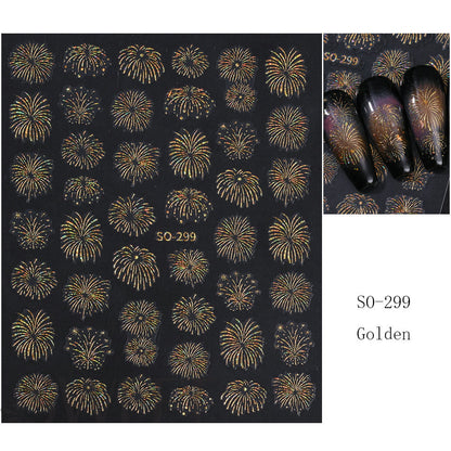 Laser Multi-Design Nagel Kunst Aufkleber Blatt