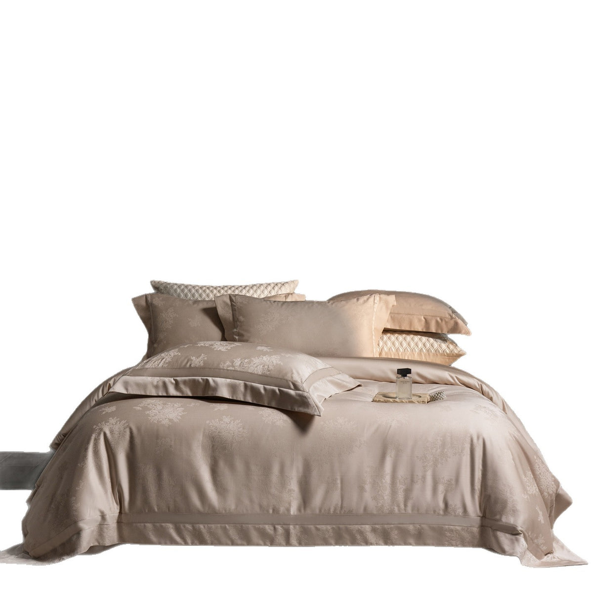 Luxus Damask Jacquard Satingewebe Bettwäsche Set mit Hotelstil Saum