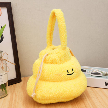 Süße plüschige Eimer Tasche