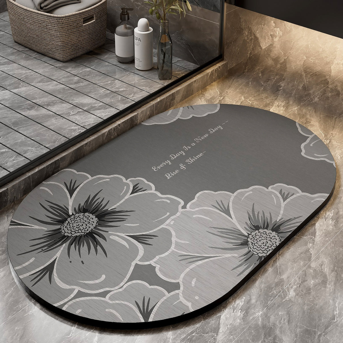 Florales Muster Badewanne Matte