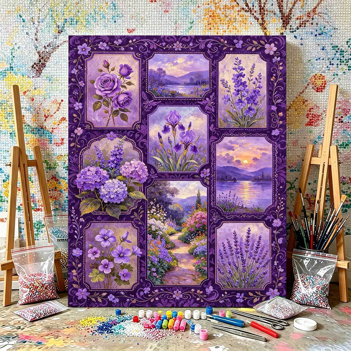 DIY Blumen-Themen Malen nach Zahlen Set Brehn