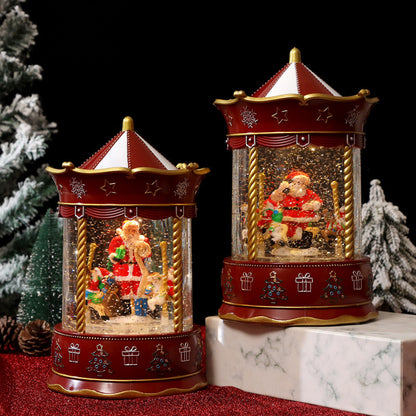 Nostalgische Weihnachtslaterne mit bewegter Szenen Brehn