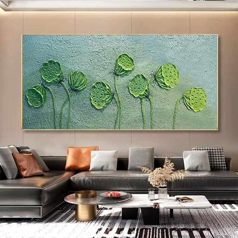 Texturiertes botanisches Relief Wandkunstwerk