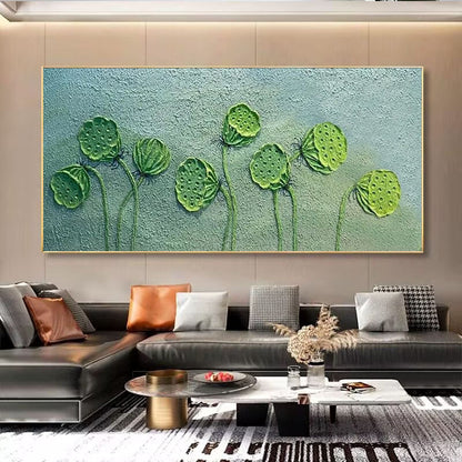 Texturiertes botanisches Relief Wandkunstwerk