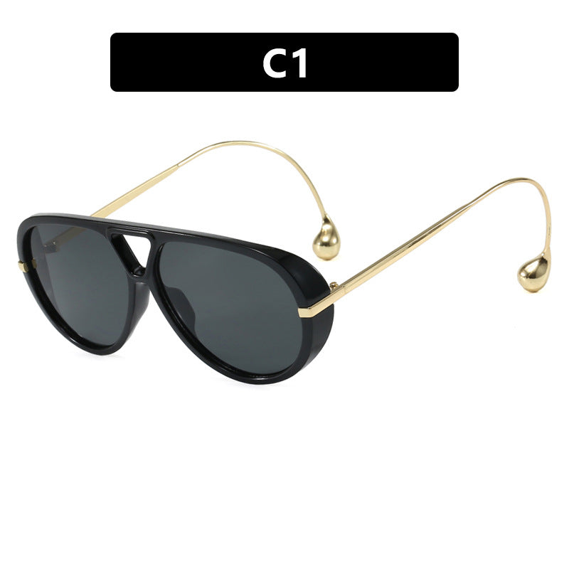 Damen modische Pilotensonnenbrille mit luxuriösem Metallrahmen Brehn