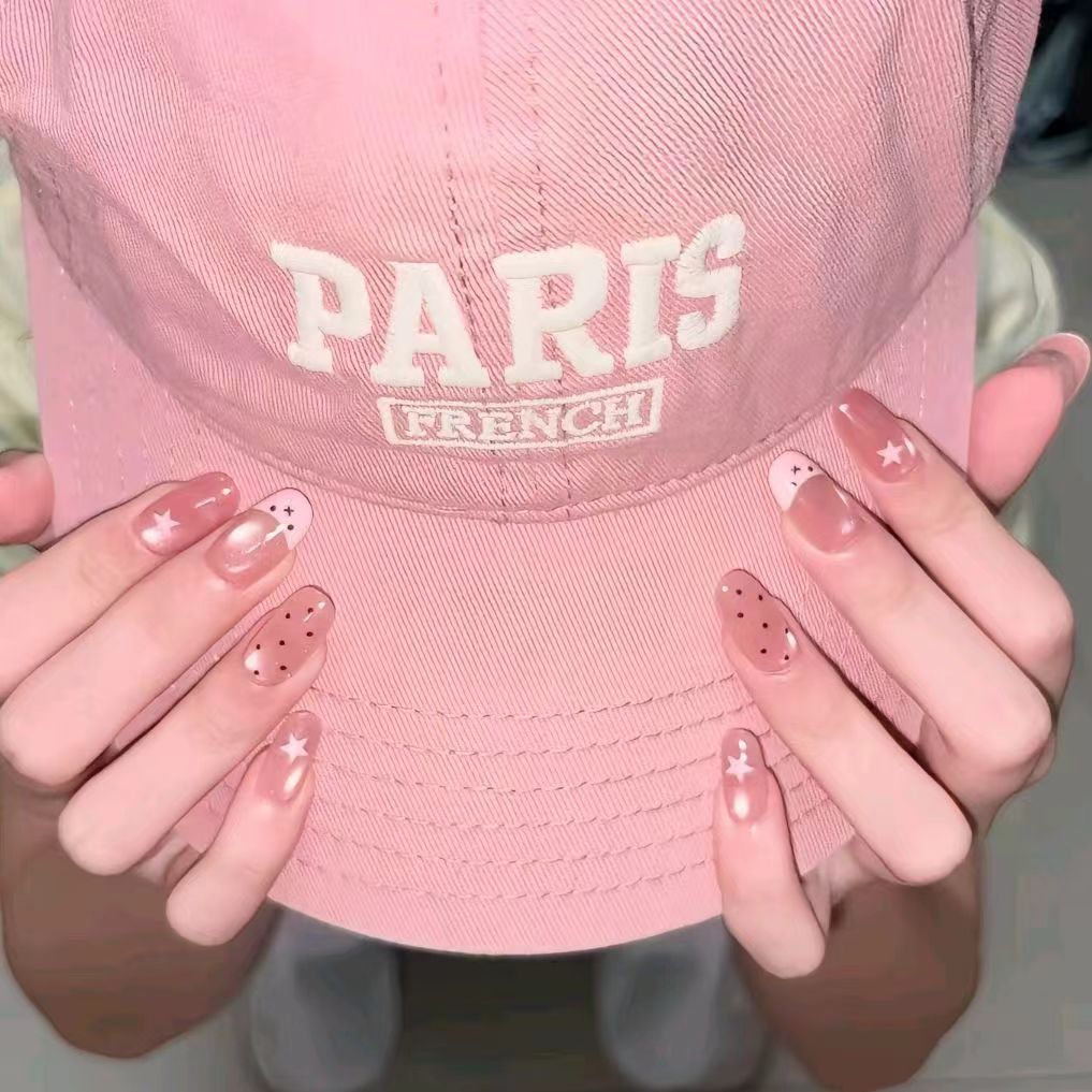 Künstlerisches Press-On Nail Art Set mit Sternmustern Brehn