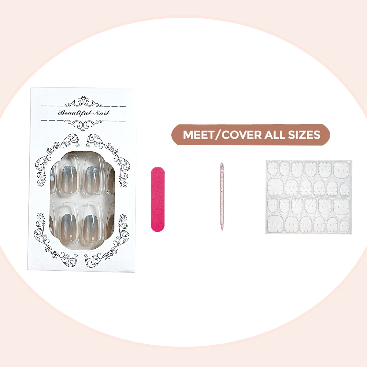 Floral Gradient Press-On Nail Set Brehn