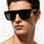 Damen moderne Sonnenbrille im minimalistischen Design Brehn