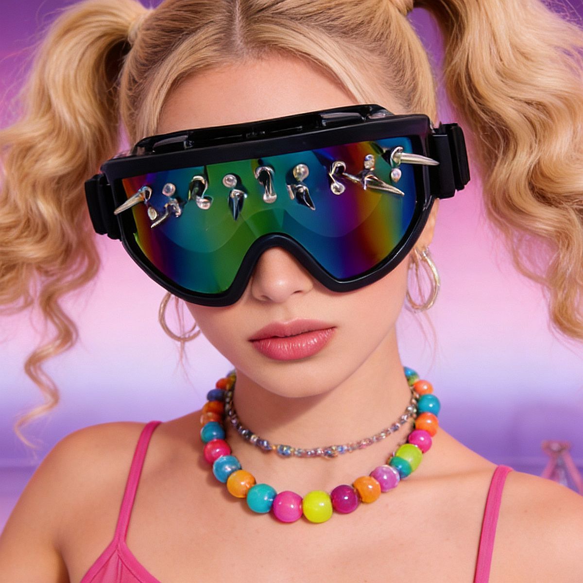 Damen Sportliche Schutzbrille mit Punk-inspiriertem Design Brehn