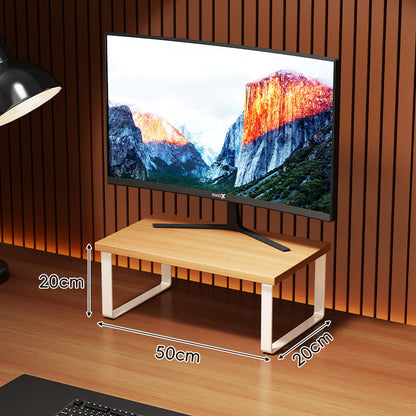 Erhöhter Holzoberfläche Metall Monitorständer mit Unterlage-Regal