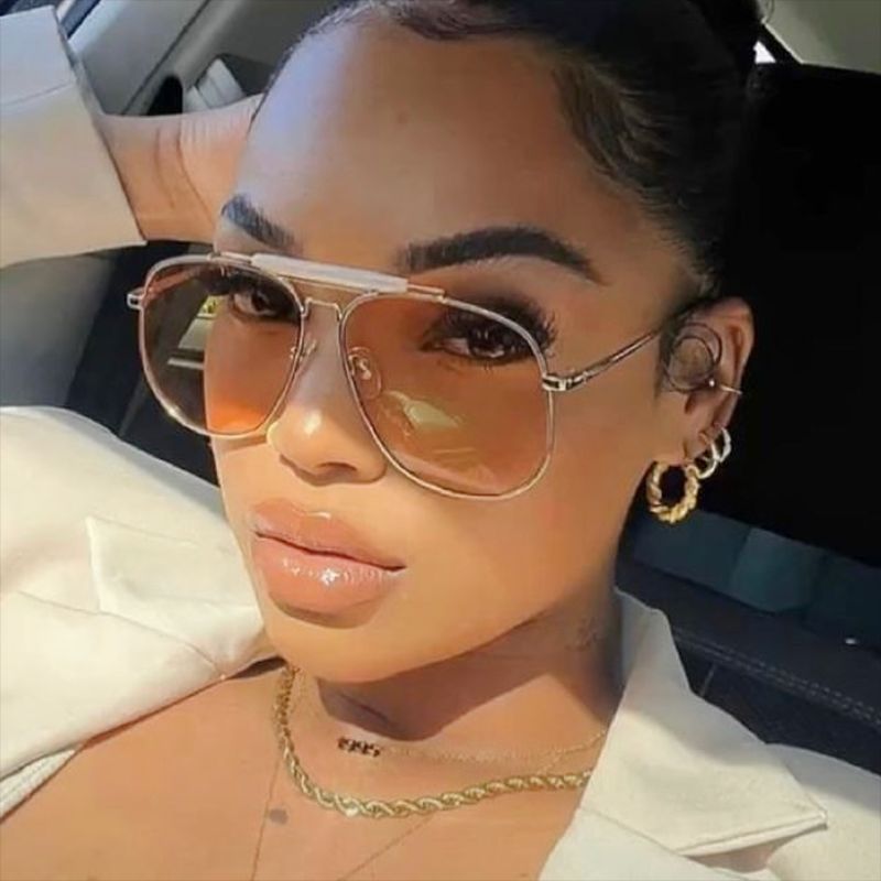 Damen Piloten-Sonnenbrille mit goldfarbener Fassung Brehn