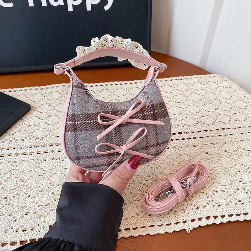 WoStylish Karo-Muster Handtasche Brehn